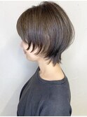ハイライトカラー×マッシュウルフショート前髪あり渋谷mutsuki