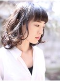 M.SLASH馬車道/重軽MIX/オン眉/フェミニン/フリンジウェーブz