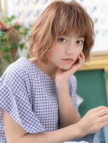 カバーヘア イヴ 戸頭店(COVER HAIR EVE)&nbsp;ゆるふわ質感*ハイトーンカラー濡れ髪ミニボブb戸頭10代20代30代