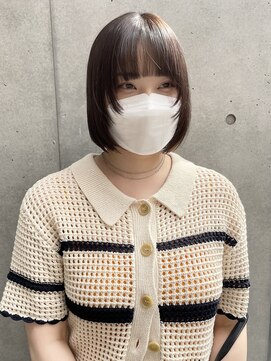 エッセンス(THE ESSENCE) face layer切りっぱなしボブエアリーロング美髪ピンクブラウン