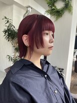 ウェグ 難波(WEG)&nbsp;ハンコックデザインカット/赤髪/ボブ
