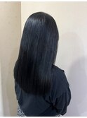 ネイビーブラック/艶髪/ミディアム 1/19