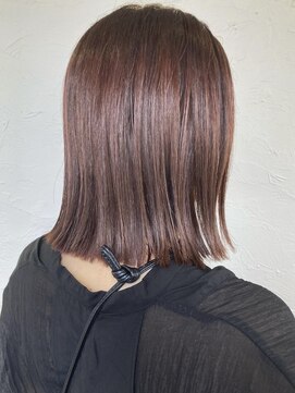 フレイムスヘアデザイン(FRAMES hair design) 外ハネボブ × レッド