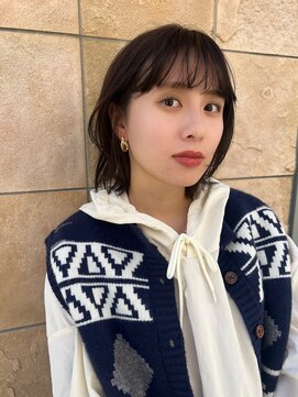 リフトバイマグ 松本駅前店(lift by mag) 大人可愛い/切りっぱなしボブ/無造作/パーマ/ブラウンカラー