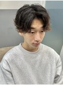 フェザーパーマスパイキーショートブルーブラックサーフカールy