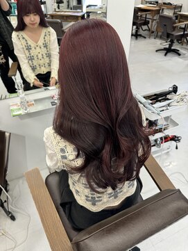 ハピネス 梅田茶屋町店(HAPPINESS) 韓国ヘア/レイヤーロング/ブリーチなしカラー/ピンクラベンダー