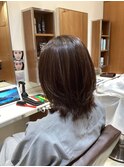 ミディアムレイヤー　ベージュブラウン