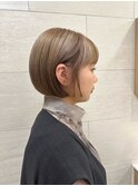 ハイトーンボブ/ミルクティーベージュ