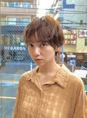 ニュアンスショート×オレンジブラウン