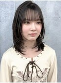 池袋 ロブ 顔周りレイヤー レイヤーカット ミディアムレイヤー