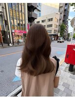 ヘアーサロン ウィング(HAIR SALON Wing) 赤坂＊ブリーチなしカラー明るめミルクティーベージュ赤みなし