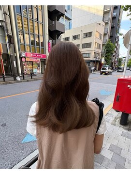 ヘアーサロン ウィング(HAIR SALON Wing) 赤坂*ブリーチなしカラー明るめミルクティーベージュ赤みなし