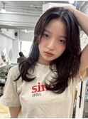 レイヤーカット/ハッシュカット/オリーブベージュ/韓国ヘア3