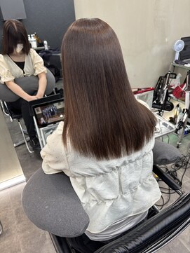 ファビ 渋谷(Fab) くびれヘア/暗めカラー/アプリコットオレンジ/縮毛矯正