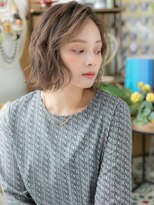 カバーヘア ブリス 北浦和(COVER HAIR bliss)&nbsp;オリーブカラー抜け感外ハネレイヤーカットh4北浦和20代30代40代