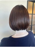 毛髪強化カラーでナチュラルブラウン×ボブ