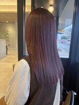 ベアーフルート 新潟店(BearFruit)&nbsp;髪質改善カラー/チェリーピンク/ロング/髪質改善