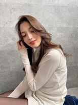 アール ヘアー デザイン(r hair design)&nbsp;ゆるふわロングベージュカラーブリーチしない透明感カラー