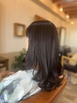 トップヘアー 総社駅南店(TOP HAIR) 【レディースヘア/ゆる巻/セミロング/大人暖色カラー】