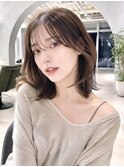 韓国ボブ くびれボブ レイヤーボブ シースルーバング 外ハネボブ