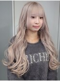 原宿　ラベンダーミルクティーベージュ　ケアブリーチ2回　