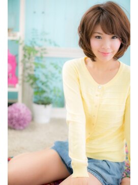 ミック 日暮里店(miq) ひし形フォルムの☆ラフフェミニンボブ♪