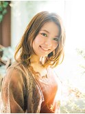 伸ばしかけヘア♪ベージュカラー☆大人かわいい