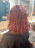 バッサリイメチェン　カシスピンクヘア