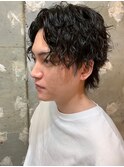 メンズマッシュパーマ波巻きツイストスパイラルパーマ札幌大通