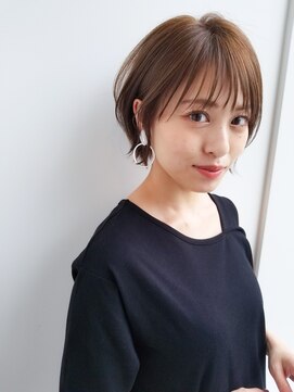 ガーデン オオタカノモリ(garden otakanomori) 小顔に見えるシースルーバングにふんわりくびれショートボブ