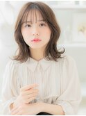 韓国風イヤリングカラー小顔エアリーミディTb6越谷20代30代40代