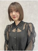 ショコラアッシュヘルシースタイルふんわりカールくびれヘア小顔