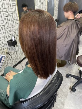 アローズ 久留米店(arose) 小顔大人可愛い外ハネシルキーベージュミディ20代30代40代