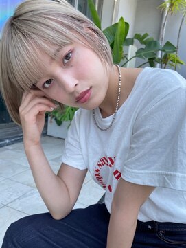 トゥーリ 二日市店(tuuli) 大人女性◆艶レイヤー前髪ピンクベージュ 髪質改善 縮毛矯正