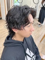 ネオリーブ クーロ メゾン 横浜(Neolive curro Maison)&nbsp;韓国センターパート×ニュアンスパーマウルフ[メンズ]