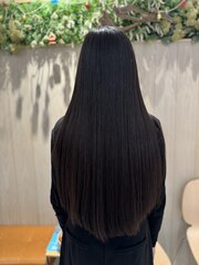 髪質改善サラサラプレミアム大人ガーリー韓国ロングAライン