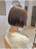 【sana担当】切りっぱなしボブ×ベージュカラー