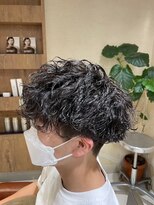 ヘアリゾート エーアイ 原宿(Ai for men) メンズ 黒髪ショートマッシュ ニュアンスパーマ/ダウンパーマ