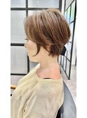 ショート　ボブ　ミセス　髪質改善　白髪ぼかし