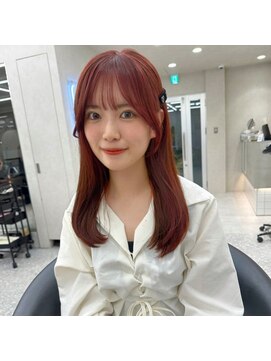 ロンド マーレ 天神大名店(Lond mare) ピンクブラウン/暖色カラー/カシスピンク/韓国ヘア/顔周りカット