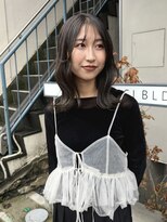 ヘアー アイス 御器所本店(HAIR ICI) 顔周りレイヤーカット透明感ブリーチなしオリーブグレージュ