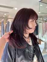 ノラ ヘアーサロン(NORA HAIR SALON) 【大久保】ブリーチなしでつくるボルドーカラーレイヤーカット