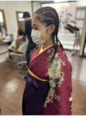 卒業式コーンロウ