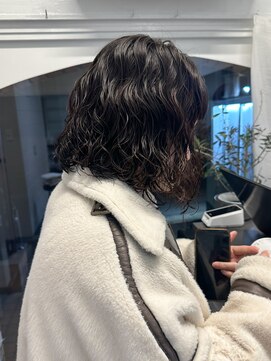 ラレイ ハラジュク(Lalei harajuku) 【白石】レディースボブスパイラルパーマミディアム原宿10代20代