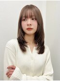 ミディアムレイヤー/レイヤーカット/顔まわりカット/ワンカール