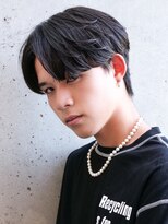 センターパート/ニュアンスパーマ/韓国/フェーザーパーマ/眉毛