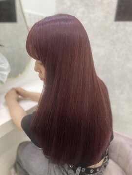 ラビス(Lovis) くびれヘア/アプリコットオレンジ/ハイライトカラー/夏/縮毛矯正