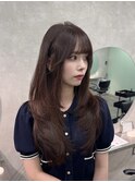 ワンカール韓国レイヤーカット/シアーグレージュ/佐藤詩門