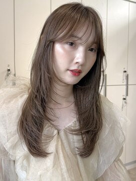 ロンドアンメゾン 原宿(Lond un Maison.) 姫カットレイヤー/マロンベージュ/韓国風巻き/顔周り/前髪/原宿