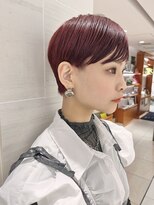 ピークアブー アヴェダ ギンザシックス(PEEK-A-BOO AVEDA GINZASIX)&nbsp;ベリーショート　オン眉　ベリショ　ボルドーカラー